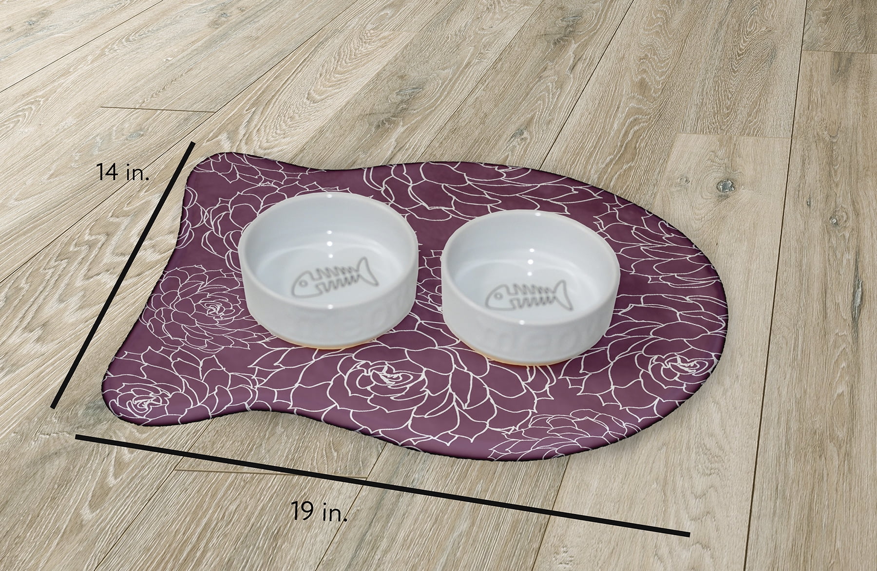 Simply Daisy Olena Fish Shape Pet Feeding Mat for Cats
