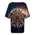 thumbnail image 5 of Raeneomay Oversized T Shirts Women's Casual Retro Style Casual Printed Short Sleeve Blouse V-Sleeve Blouse/Shirt, 5 of 5