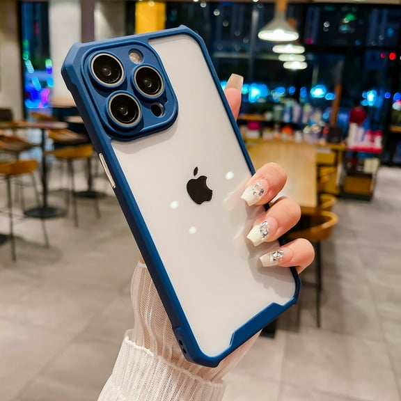 Clear Case for iPhone 11, Hybrid Rugged Protective Shockproof Anti-Yellow Slim Fit Anti-Scratch Bumper Phone Case Cover for Apple iPhone 11 - Blue