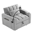 thumbnail image 6 of Convertible Sleeper Chair Sofa Bed Adjustable Pull Out Sleeper Chair Bed Multi-Pockets Folding Sofa Bed for Living Room Bedroom Small Space,3-in-1 Sofa Bed, 6 of 13