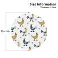 thumbnail image 2 of Lsque Farm Roosters Pattern 4" Drink Coasters Set of 4, PVC Leather Absorbent Coasters, Table Coaster Set Decorative Coffee Cup Coasters Housewarming Gift -Round Shape, 2 of 6