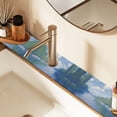 thumbnail image 2 of Yayeee Faucet Mat for Kitchen Sink 14.7" Diatomite Long Splash Guard Pad, Blue Sky and River, 2 Pack, 2 of 7