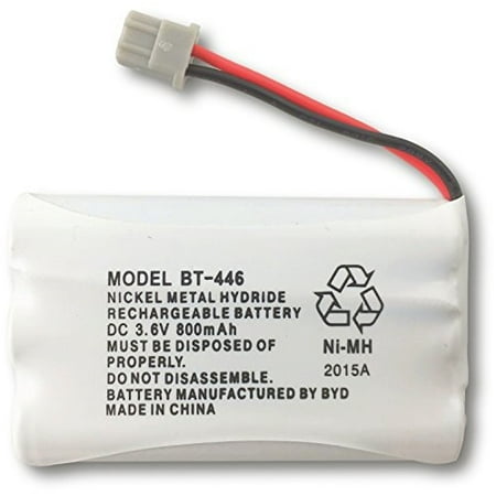 - uniden bt-446 nickel metal hydride rechargeable cordless phone battery, dc 3.6v 800mah, genuine uniden, manufactured by byd for uniden