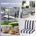 thumbnail image 2 of Outdoor Deep Seat Cushions Set, 24x24x4.3 inch, Fade Resistant, Waterproof Patio Chair Cushion with Backrest(navy white), 2 of 7