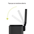 thumbnail image 2 of Set 2 Botes de basura para cocina baño oficina Acero Inoxidable negro 30 + 6 L con tapa EKO Madison, 2 of 5