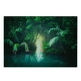 thumbnail image 3 of Jungle Cutting Board, Tropical Lake Mangrove Rainforest Pathway Through Sri Lanka Travel Destination, Decorative Tempered Glass Cutting and Serving Board, Small Size, Green Teal, by Ambesonne, 3 of 5