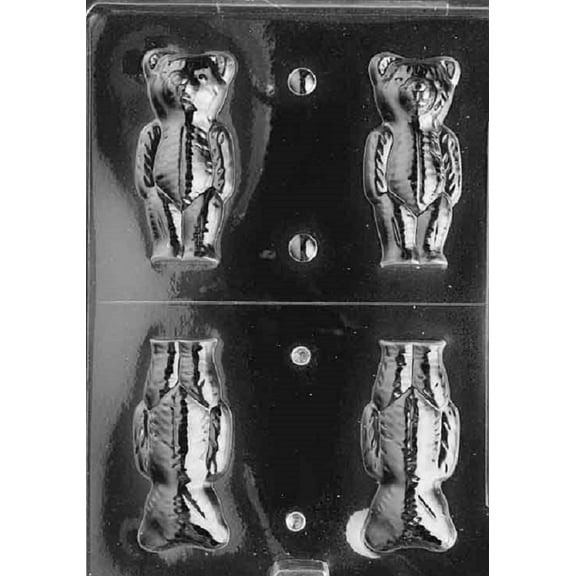Grandmama's Goodies A039 3D Bear Chocolate Candy Soap Mold with Exclusive Molding Instructions