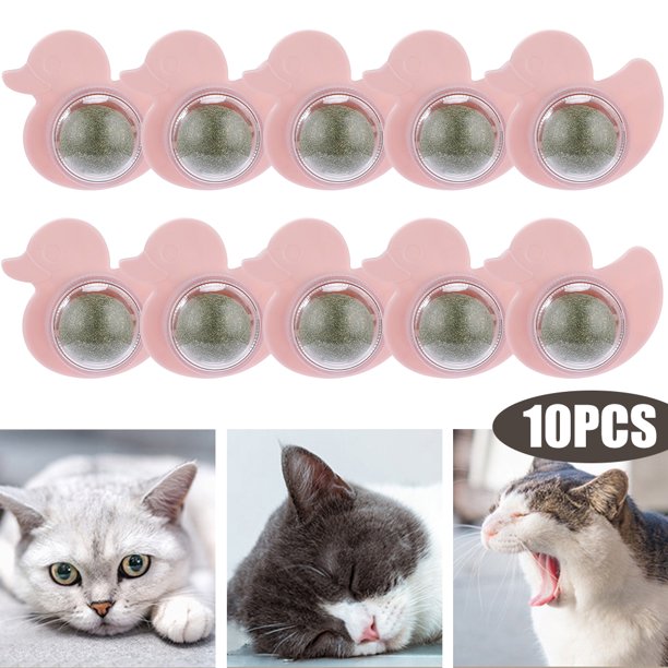 Pato Gato Lamiendo Bocadillos Giratorio Masticar Juguete Suministros para () Rosa
