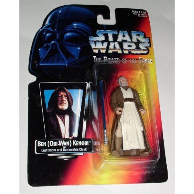 Star Wars: Power of the Force Red Card Ben (Obi-Wan) Kenobi con figura de acción de sable de luz corto Kenner 696747677805