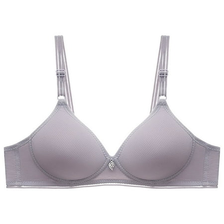 Pavied Minimizer Bras Feelingirl Bra Wireless Bras Lady s Bra Vest Front Buckle Bra Without Steel Ring Large Size Sleeping Underwear Seamless Bras Womens Bras Dark Gray 2XL