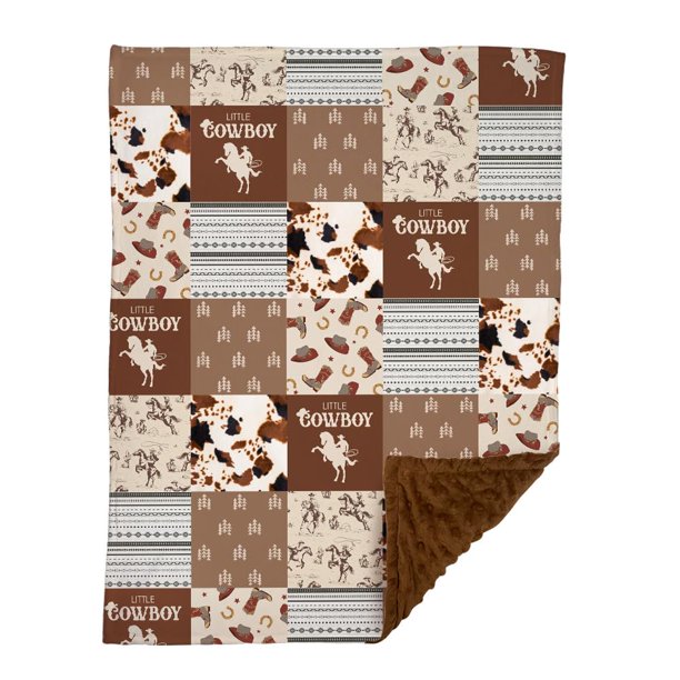 Manta para bebé Locobird Cowboy Minky Soft 76x102 cm