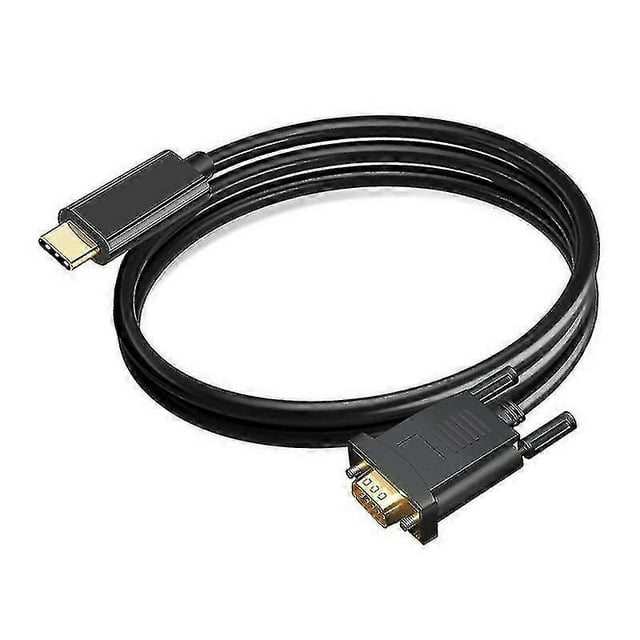 1.8m Vga Adapter Cable Mini 1080p High Resolution Type-c 3.1 To Vga Usb-c Converter Cable compatible Projector