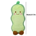 thumbnail image 3 of Cute Pea Pod Plush Pillow Stuffed Animal, Soft Green Bean Shape Couch Decor for Kids Adults, Kawaii Vegetable Toy for Bed Sofa Car, 1 Count, 3 of 6
