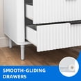 thumbnail image 5 of DEXTRUS 3-Drawer Fluted Dresser with Anti-Tip Device, Wood Chest of Drawers, White, 5 of 8