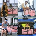 thumbnail image 6 of DAKOMM 80L Duffle Bag with Shoes Compartment, 28" Foldable Travel Duffel Bags for Men Women, Large Packable Travel Bag Water Repellent & Tear Resistant, Overnight Weekend Bag for Men (Pink), 6 of 8