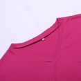 thumbnail image 5 of Women's Fashion Casual V Neck Solid Color Loose Short Sleeved T Shirt Top Loose T Shirts Shirts Women T Shirt Womens Short Sleeved Athletic Tops Womens Long Sleeved Tees Spandex T Shirts Athletic V, 5 of 7