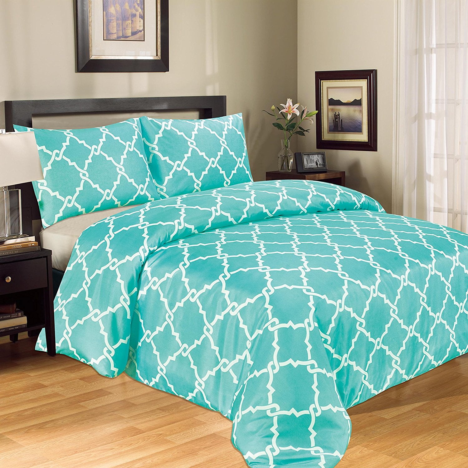 Galaxy 3Piece Printed Luxury Modern Duvet Cover Set 100 Soft Microfiber With Pillow Cases