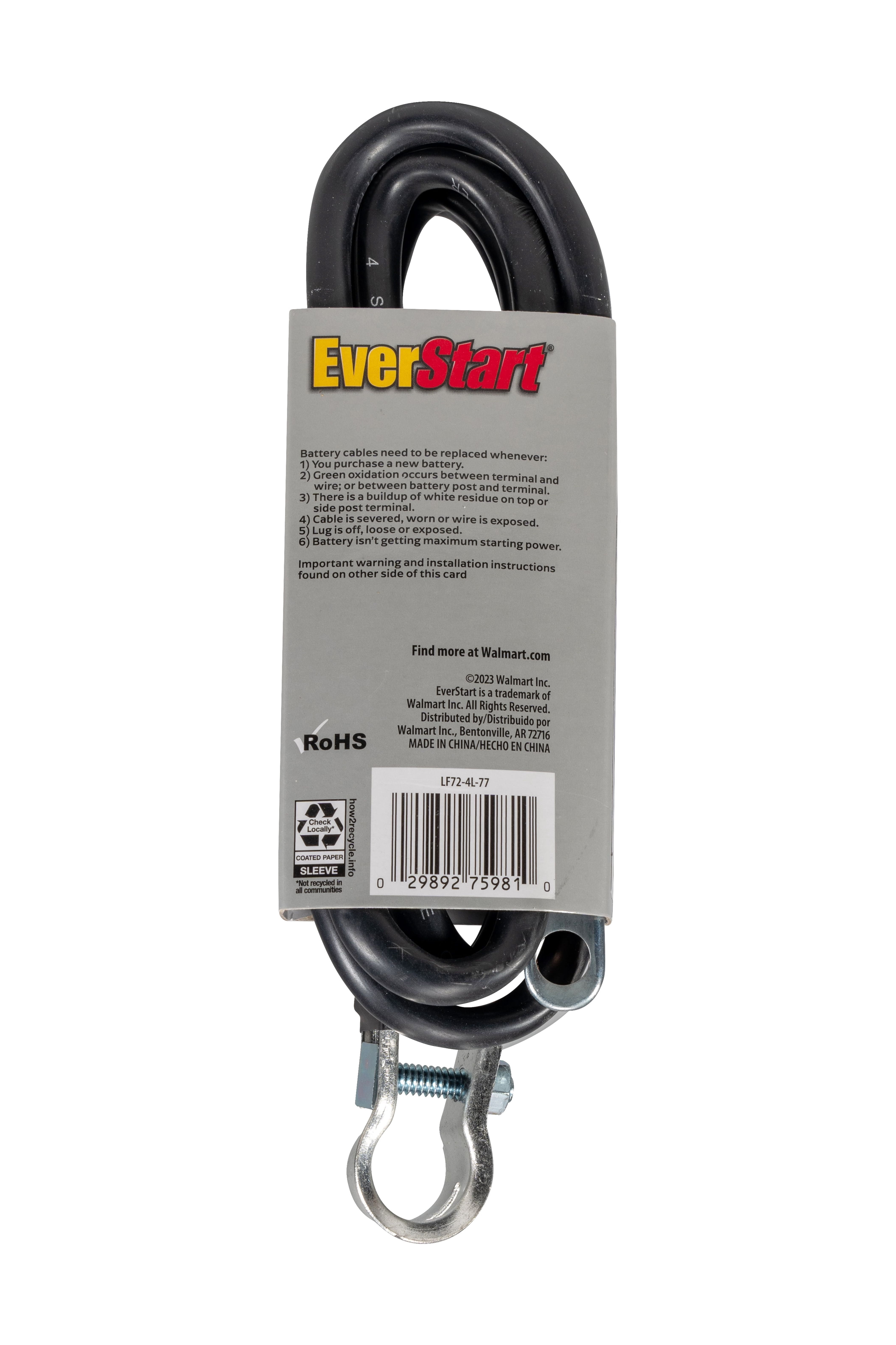 EverStart LF72-4L-77 4-Gauge Top Post Battery Cable 72-Inches