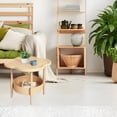 thumbnail image 4 of Souew 2-Tier Plastic Side Table, 16.5In Small End Table With Removable Tray, Compact Space Saving Nightstand, Easy Assemble For Living Room Bedroom Balcony Indoor Outdoor Use(Coffee), 4 of 5