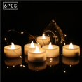 thumbnail image 3 of QualitChoice 6pcs Timed Candle Light Tea Lights Flashing Flameless Candle Lights Electronic LED Lamp Nightlight with Remote Control for Home Outdoor, 3 of 6