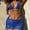Blue, variant on Babysbule Womens Bikini Sets Swimsuits Women's Summer Bikini Mesh Skirt Three-piece Swimsuit Swimwear
