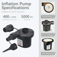 thumbnail image 6 of Inflatable Bed Pump, Electric Air Pump(100 Gallon/Min) for Air Mattress Beds, Inflatable Swimming Pools, Swimming Ring（AC110-240V/DC12V）, 6 of 7