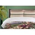 thumbnail image 2 of Ambesonne Floral Duvet Cover Set, Tropical Huddles Narcissus, Queen, Peacock Green Multicolor, 2 of 4