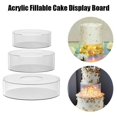 thumbnail image 3 of Fillable Cake Stand  Square Hexagon Heavy Duty Wedding Birthday Party Cake Display Cake Riser Tier Display Holder Square 15cm, 3 of 13
