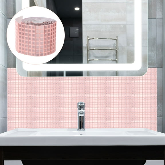 Raindrops 1 Roll Rose Gold Wall Sticker Acrylic Square Self Adhesive Mirror Bathroom Decor