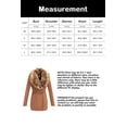 thumbnail image 3 of Giolshon Women's Faux Suede Leather Long Jacket Wonderfully Parka Coat with Faux Fur Collar, 3 of 6