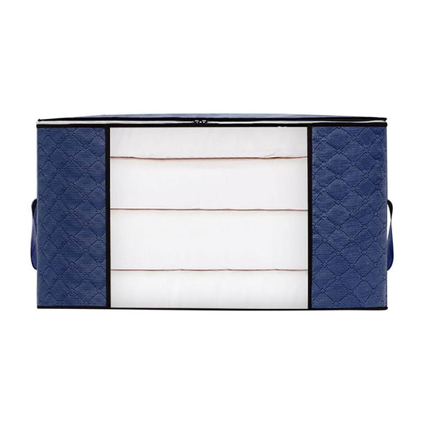 Xihbxyly Bolsa para Guardar Colchas, Transpirable, con Cremallera Reforzada y Duradera, Ventana Transparente para Una Fácil Visualización, Diseño Compacto, Ideal para Armario o Dormitorio, 60 X 40 X