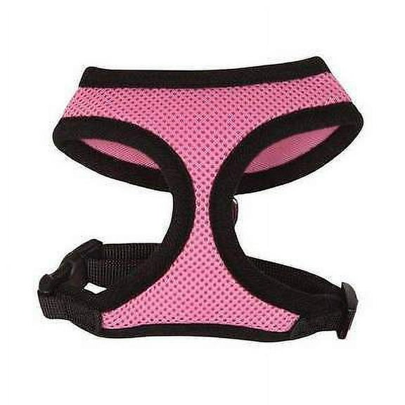 Anti Pull Breathable Mesh NO CHOKE Dog Harness Selections - 10 Colors & 5 Sizes (Pink Harness,Large)