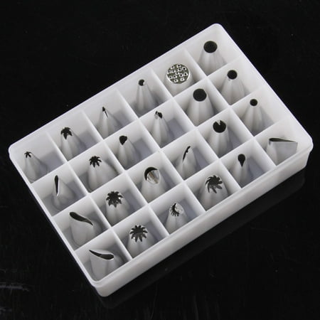 Mobile Lowerator Dispensers Two Tubes - Piping Tips Set 24pcs DIY Pastry Tubes Dispenser Nozzle Cake Decoration Tips