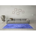 thumbnail image 3 of Ahgly Company Machine Washable Indoor Rectangle Oriental Blue Industrial Area Rugs, 2' x 5', 3 of 4