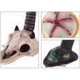 thumbnail image 4 of Tocado para mascotas de Halloween, divertido cráneo de vaca y cuernos largos, tocado decorativo para gato aterrador, gato de peluche (A) oso de fresa Electrónica, 4 of 5