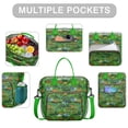 thumbnail image 2 of Green Dinosaurs Jurassic Pattern Womens Lunch Box for Work,Insulated Large Lunch Bag for Tween and Teen,Loncheras Para Mujer,Leakproof Adult Lunch Bag for Work,Beach,Travel,Picnic,Camping, 2 of 7