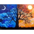 thumbnail image 1 of Cuadros Decorativos Pintura de diamante DIY Sun Moon Tree Full Square Drill Rhinestone JShteea Nuevos Originales, 1 of 7