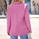 thumbnail image 5 of Blazer informal de negocios para mujer, chaqueta de trabajo de manga larga con abertura frontal y hombreras, moda de otoño 2024, 5 of 9