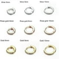 thumbnail image 4 of EOEMY Septum Clicker Hoop Nose Ring Piercing Tragus Helix Ear Cartilage Earring 6-10mm-Gold-10mm, 4 of 9