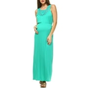 Women's Maternity Crochet Maxi Dress
