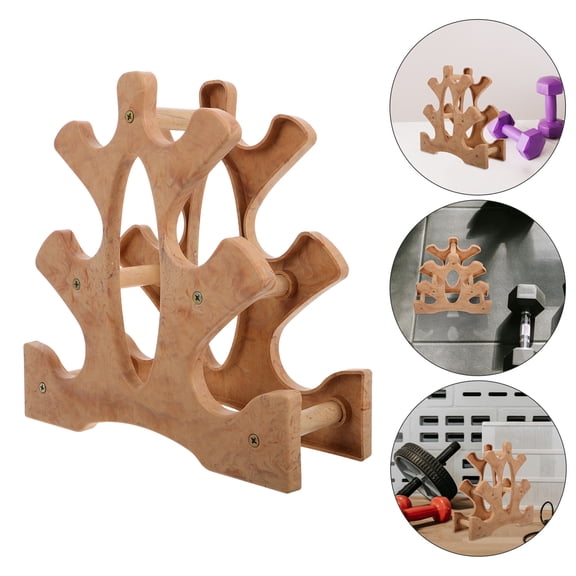 PENIKOKO Heavy Duty Dumbbell Storage Rack Khaki Color for Workout Equipment