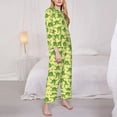 thumbnail image 3 of Fotbe Funny Frogs Conjunto de Pijama de Manga Larga para Mujer con Estampado, Ropa de Dormir de 2 Piezas, Conjunto de Casa Suave y Cómodo con Bolsillos-X-Large, 3 of 7