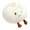 White, variant on Cute Bun-Shaped Throw Pillow Orange Cotton 11 Inch Decorative Cushion For Bedroom Sofa 1 Pack