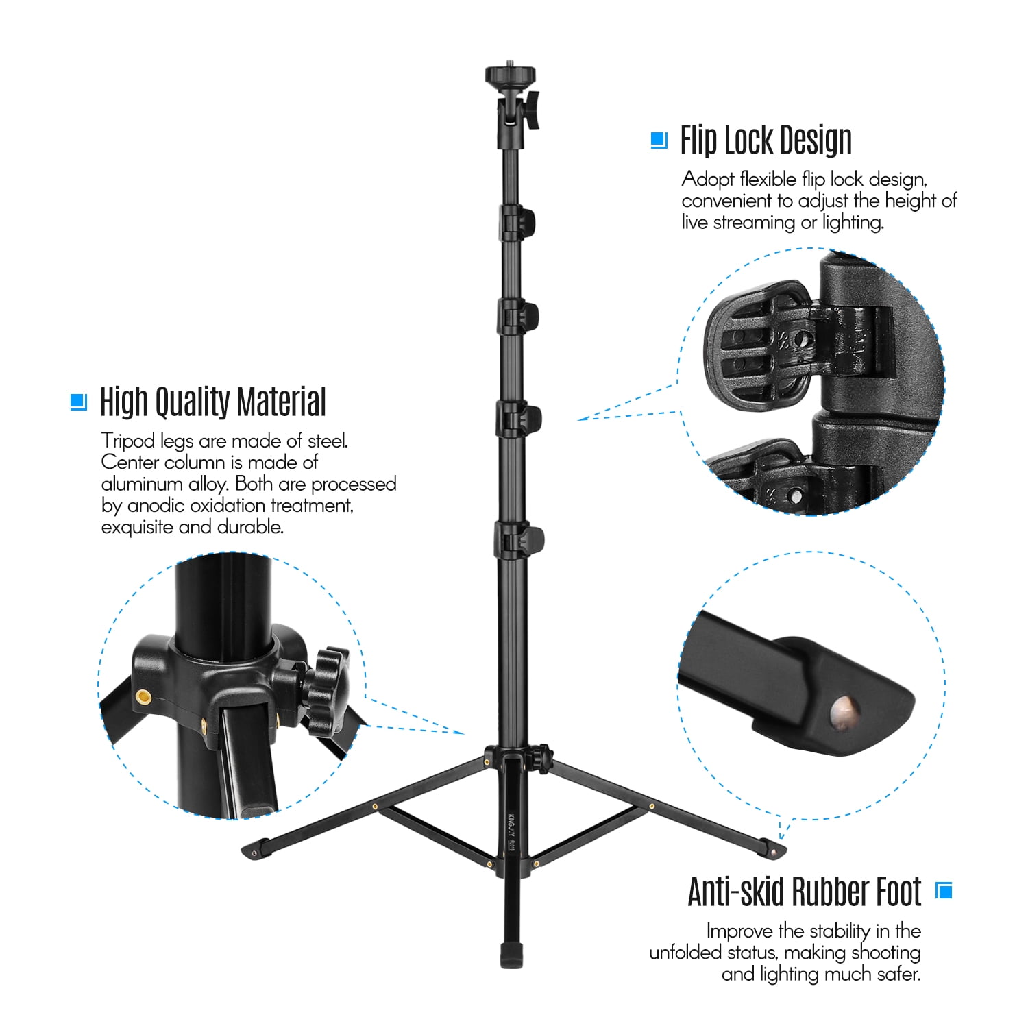 Tripod,Live Video Alloy Inch Screw Mount Video Mobile Live Alloy Material 1/4 Video Alloy Material Camera Video Max. Fl019 Video Mobile 1/4 Inch Screw Video Max. Load Screw Mount Camera Bortt