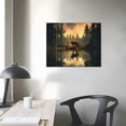 thumbnail image 3 of JEUXUS Wolf Modern Canvas Painting Wall Art The Picture for Home Decoration Wolf Pine Trees Forest Animal Print On Canvas Giclee Artwork for Wall Decor 20x16in, 3 of 4