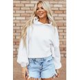 thumbnail image 5 of Redhotype Cozy White Sherpa Hoodie - Drop Shoulder, Long Sleeve, Casual Essential, 5 of 8