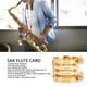 thumbnail image 4 of Tarjeta De Flauta De Saxofón, Tarjeta De Flauta De Saxofón Elegante Multifuncional De Color Dorado, Amplia Aplicación Para Grabación De Música, 4 of 7