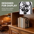 thumbnail image 5 of Unique Bargains Floral Metal Flower Design Bookends for Shelves Black Style B 4.7"x3.5"x7", 5 of 6