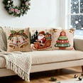 thumbnail image 7 of Cinvoph 18"x18" 3pcs Embroidered Christmas Throw Pillow Covers Linen Festive Xmas New Year Decorative Pillow Cases for Couch Sofa Bed Chair Living Room Party Winter Home Decoration, 7 of 7