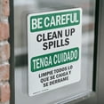 thumbnail image 4 of (2 Pack) Clean Up Spills Bilingual OSHA Be Careful Sign 5 Inch X 7 Inch Vinyl Label Decal Sticker Weather Resistant, UV Protected for Workplace, Business, and Construction Site, Made in, 4 of 7